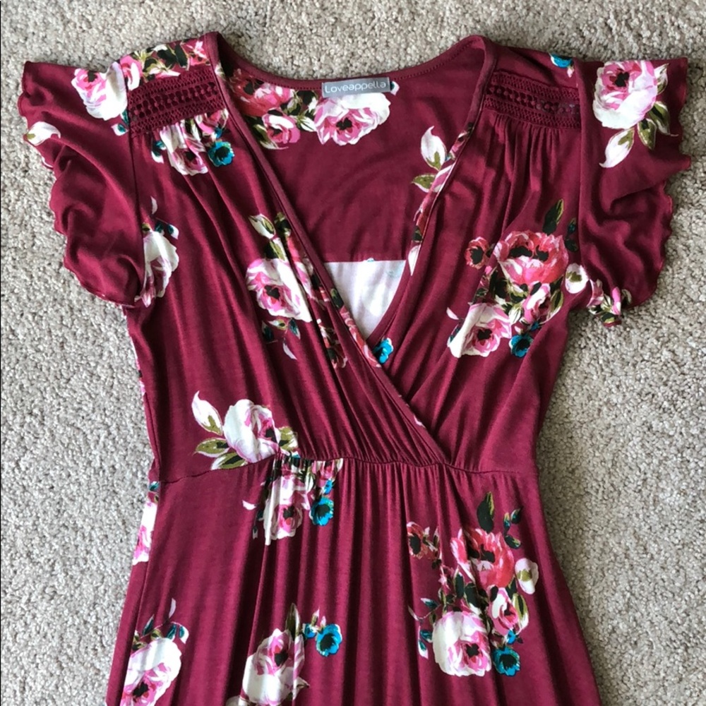 Fall Burgundy Maxi Dress